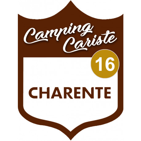 Camping car Charente 16 - 10x7.5cm - Sticker/autocollant
