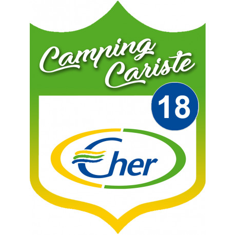 Campingcariste Cher 18 - 20x15cm - Sticker/autocollant