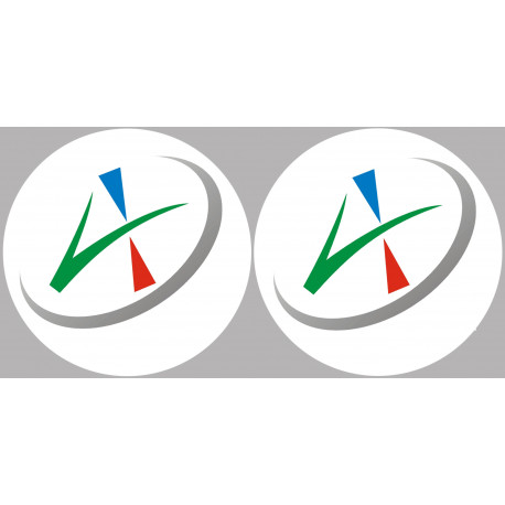 Département de L'Allier 03  - 2 autocollants logo - Sticker/autocollant