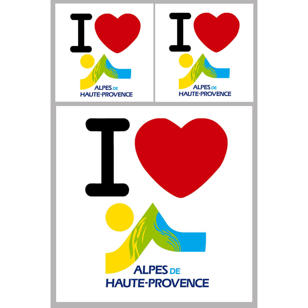 Alpes de Haute-Provence (04) - 1fois 10cm - 2fois 5cm - Sticker/autocollant