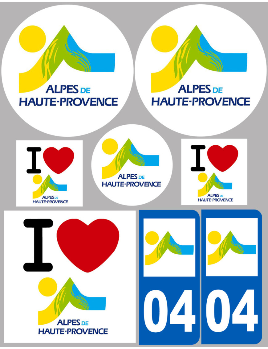8 Autocollants Département 12 L'Aveyron - Stickers Variés, Neufs Sous Emballage, Made In France
