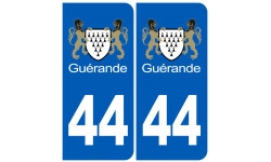 Sticker / autocollant : numéro immatriculation 44 Guérande