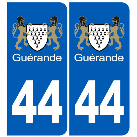 immatriculation 44 Guérande - Sticker/autocollant