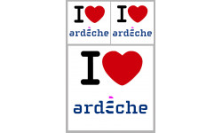 Département l'Ardèche (07) - 3 autocollants "J'aime" - Sticker/autocollant