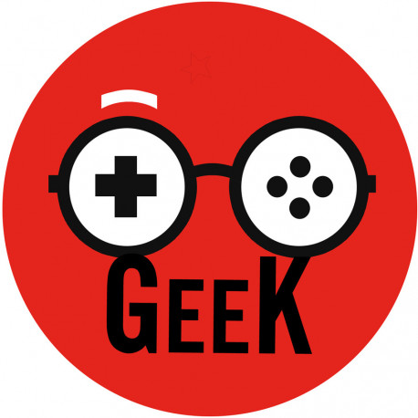 Geek manette de jeu - 10cm - Sticker/autocollant