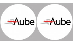 Département Aube 10  - 2 logos de 10cm - Sticker/autocollant