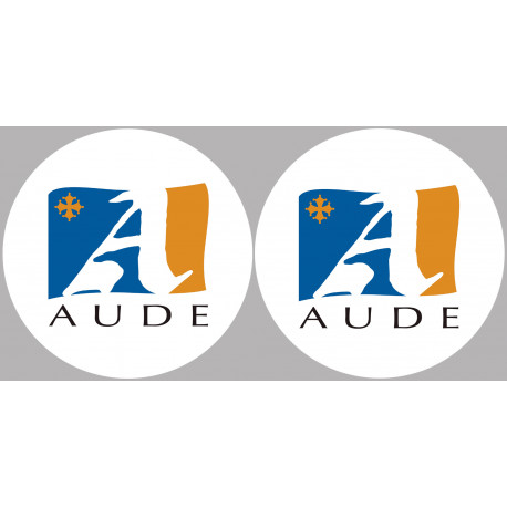 Département Aude 11 - 2 logos de 10cm - Sticker/autocollant