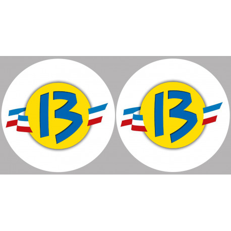 Les Bouches du Rhône 13  - 2fois 10cm - Sticker/autocollant