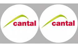 Département Cantal 15  - 2 logos de 10cm - Sticker/autocollant