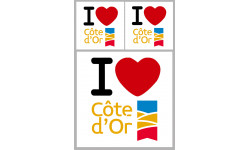 Département La Côte d'Or (21) - 3 autocollants "J'aime" - Sticker/autocollant