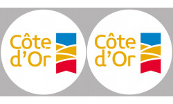Département La Côte d'Or 21 - 2 autocollants logo - Sticker/autocollant