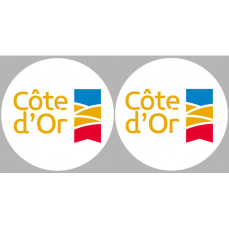 Département La Côte d'Or 21 - 2 autocollants logo - Sticker/autocollant