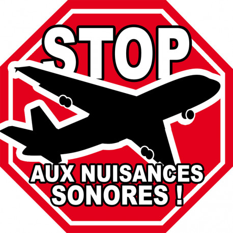 Stop aux nuisances sonores (20cm) - Sticker/autocollant