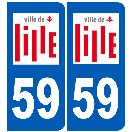 immatriculation Lille - Sticker/autocollant