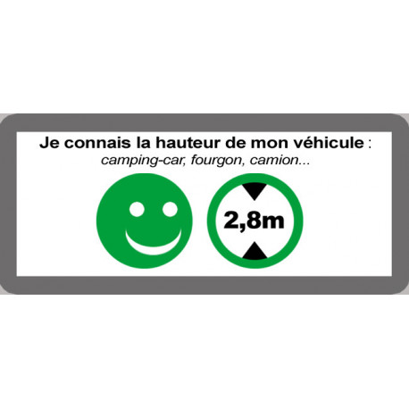passage de véhicule 2,8m oui (9x4cm) - Sticker / autocollant