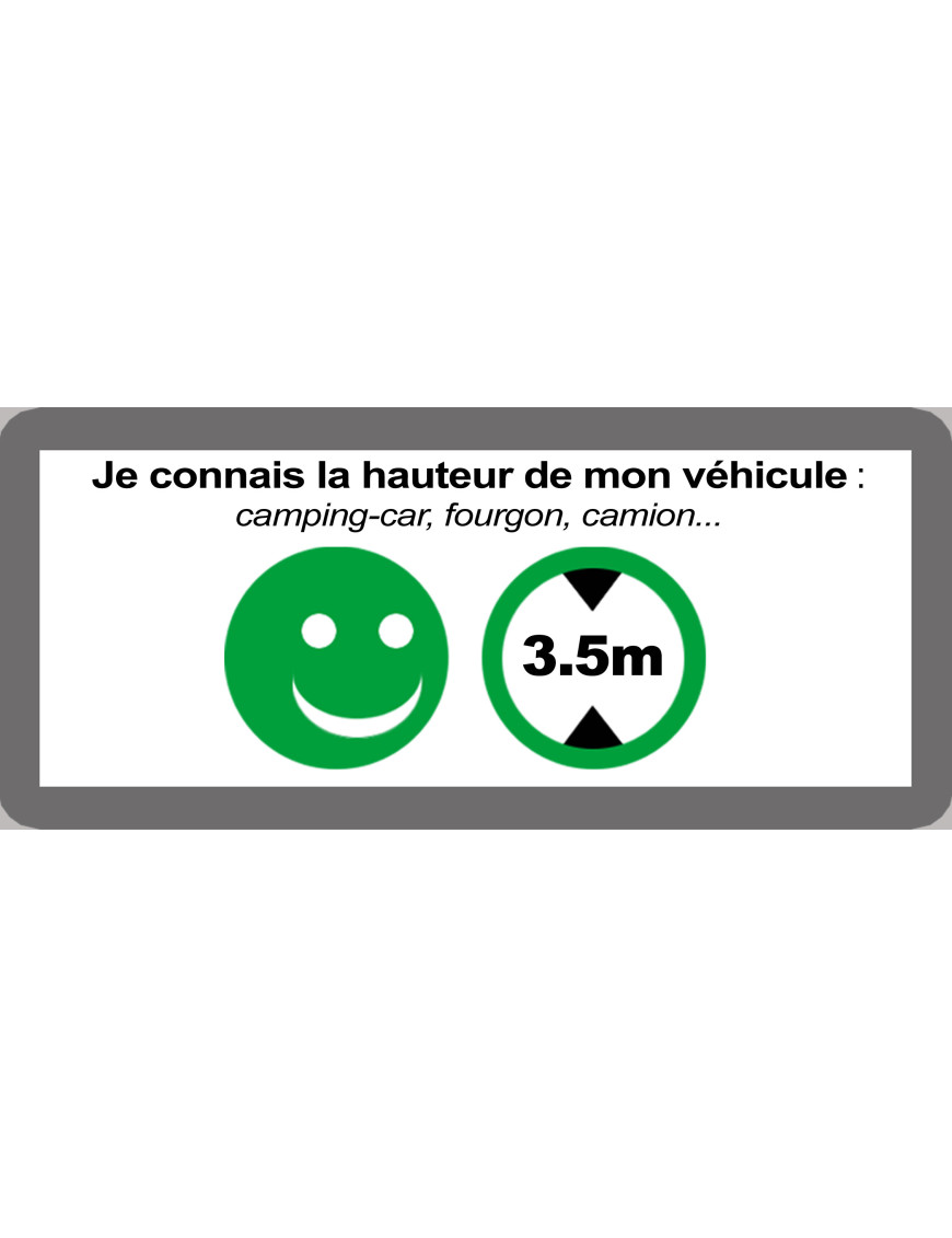 Autocollant Signalétique « Hauteur De Passage Maxi 3.10m » - Dimensions 5cm, Fabrication Française Stickers-Express (réf. HDVM310A15MN)