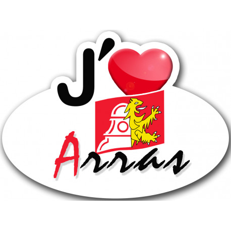 j'aime Arras - Sticker/autocollant
