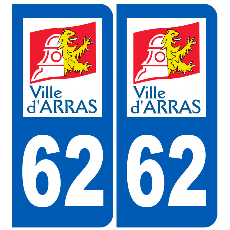 62 Arras logo autocollant plaque stickers ville