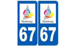 immatriculation 67 Strasbourg - Sticker/autocollant