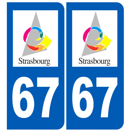 immatriculation 67 Strasbourg - Sticker/autocollant