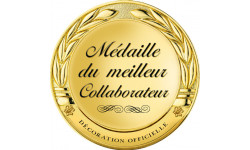 Médaille du meilleur collaborateur - 20x20cm - Sticker/autocollant