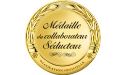 Médaille du collaborateur séducteur - 20x20cm - Sticker/autocollant