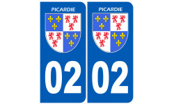 immatriculation 02 la Picardie - Sticker/autocollant