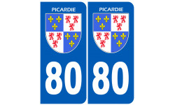 immatriculation 80 la Picardie - Sticker/autocollant