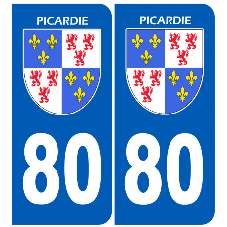 immatriculation 80 la Picardie - Sticker/autocollant