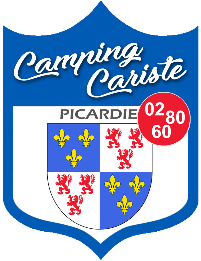 Autocollant Blason Camping Breton 29 - Format 10x7,5 Cm - Fabriqué En France