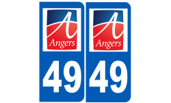 immatriculation 49 Angers - Sticker/autocollant