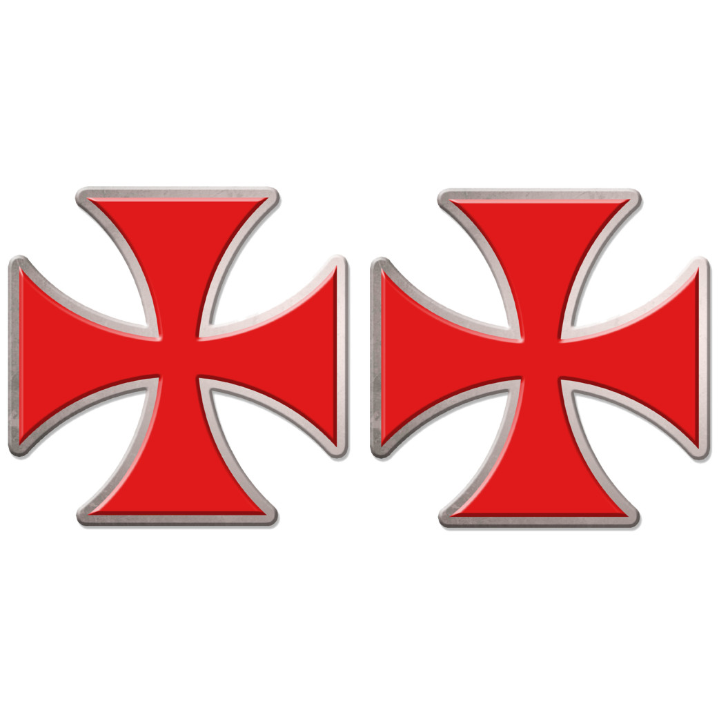 Croix des templiers - fois 10x10cm - Sticker/autocollant