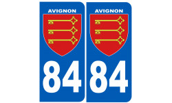 numéro immatriculation 84 Avignon - Sticker/autocollant