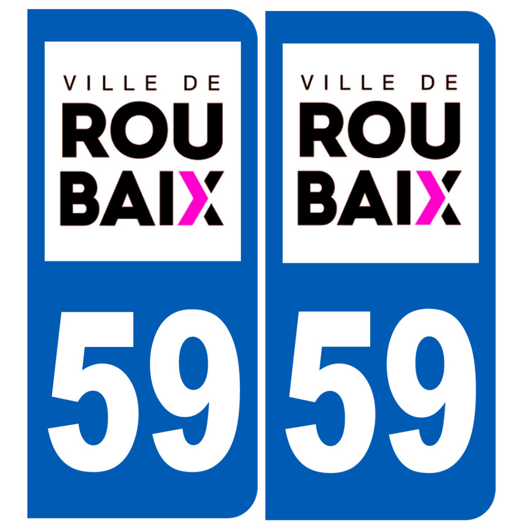 immatriculation 59 Roubaix - Sticker/autocollant