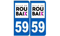 immatriculation 59 Roubaix - Sticker/autocollant