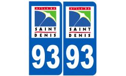 immatriculation 93 Saint-Denis - Sticker/autocollant