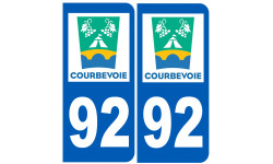 numéro immatriculation 92 Courbevoie - Sticker/autocollant