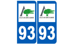 numéro immatriculation 93 Aulnay-sous-Bois - Sticker/autocollant