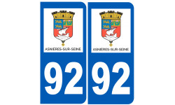 numéro immatriculation 92 Asnières-sur-Seine - Sticker/autocollant