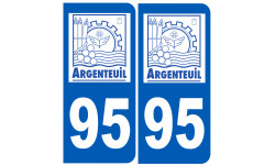numéro immatriculation 95 Argenteuil - Sticker/autocollant