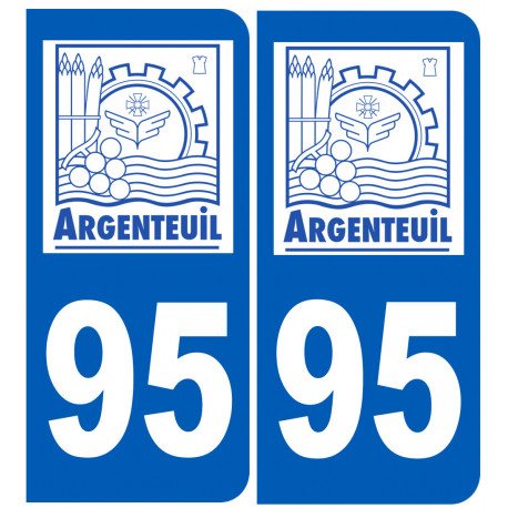 immatriculation 95 Argenteuil - Sticker/autocollant