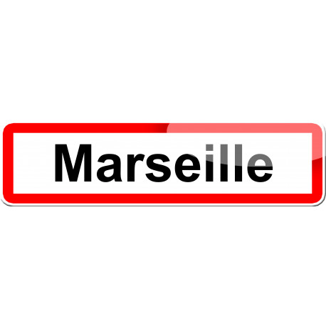 Marseille - 15x4 cm - Sticker/autocollant