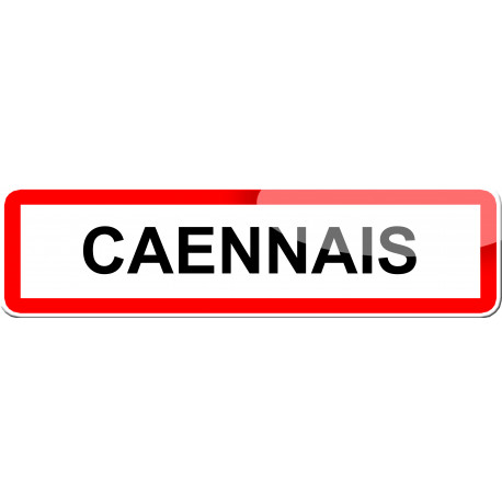 Caennais - 15x4 cm - Sticker/autocollant