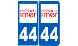 Sticker / autocollant : numéro immatriculation 44 Batz sur Mer