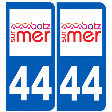 immatriculation 44 Batz sur Mer - Sticker/autocollant