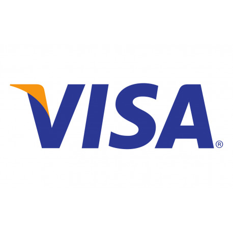 Paiement par carte Visa accepté - 15x9.2cm - Sticker/autocollant