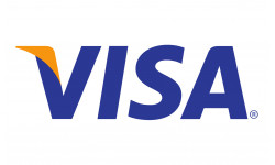 Sticker / autocollant : Paiement par carte Visa accepté - 20x12.3cm