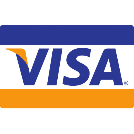 Paiement par carte Visa 2 accepté - 10x6cm - Sticker/autocollant