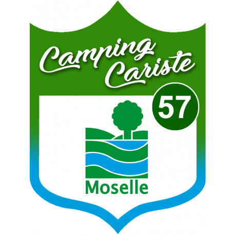 Camping car Moselle 57 - 15x11.2cm - Sticker/autocollant