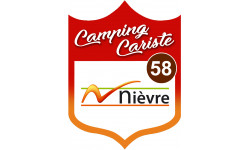 Camping car Nièvre 58 - 10x7.5cm - Sticker/autocollant